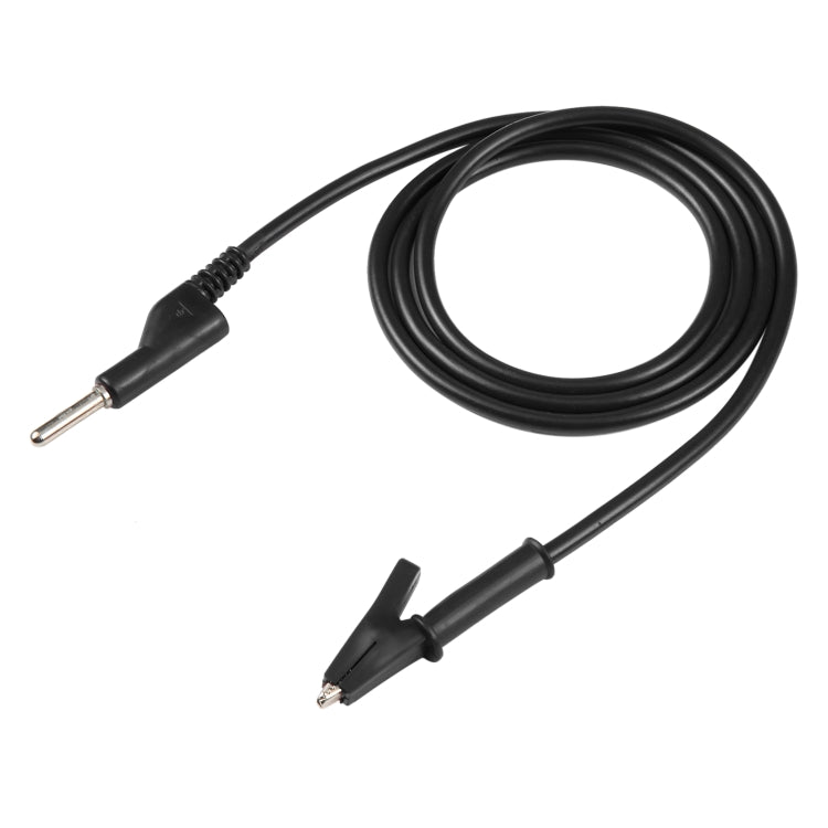 Thick probe to alligator clip test cable, single cable, length: 1 m