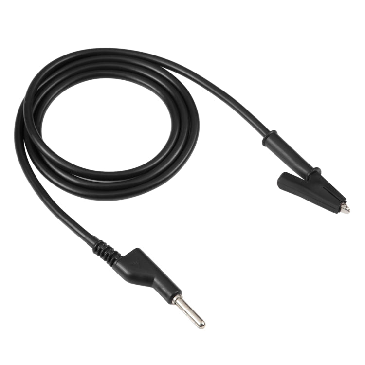 Thick probe to alligator clip test cable, single cable, length: 1 m