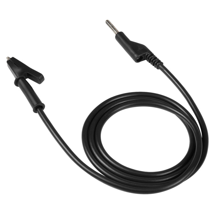 Thick probe to alligator clip test cable, single cable, length: 1 m