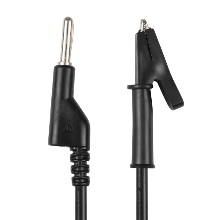 Thick probe to alligator clip test cable, single cable, length: 1 m