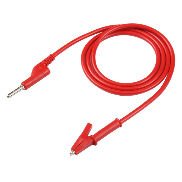 Thick probe to alligator clip test cable, single cable, length: 1 m