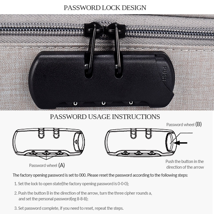 Sac de rangement PC imperméable avec verrouillage sécurisé