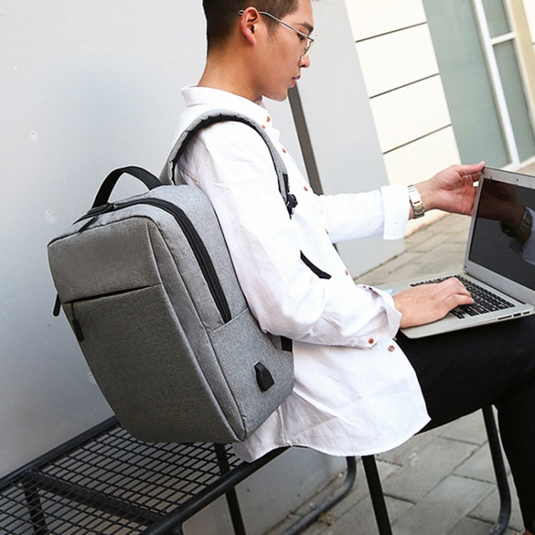 POFOKO Casual Business Backpack Large Capacity Waterproof Oxford Fabric with External USB Charging Design for 15.6 Inch Laptops