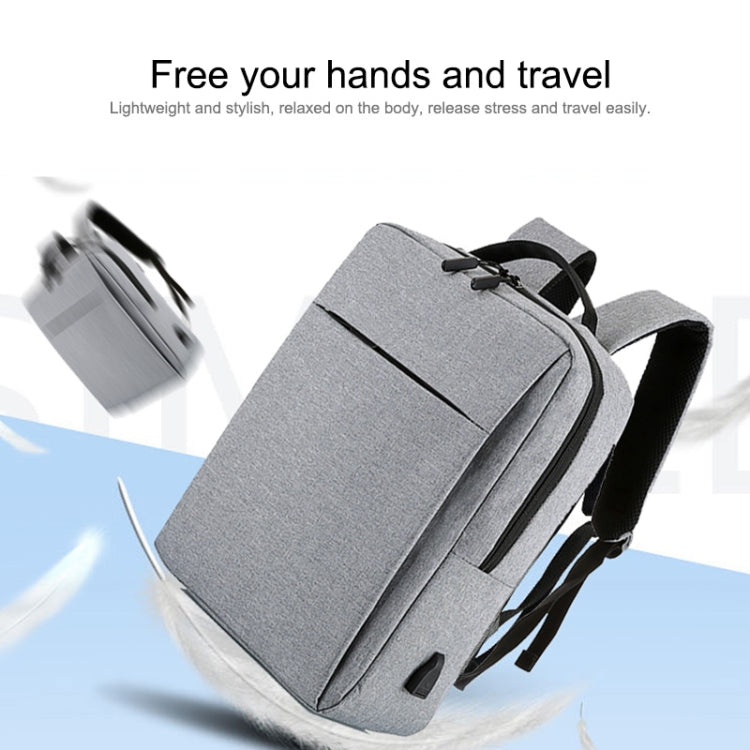POFOKO Casual Business Backpack Large Capacity Waterproof Oxford Fabric with External USB Charging Design for 15.6 Inch Laptops