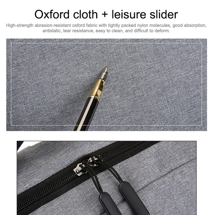 POFOKO Casual Business Backpack Large Capacity Waterproof Oxford Fabric with External USB Charging Design for 15.6 Inch Laptops
