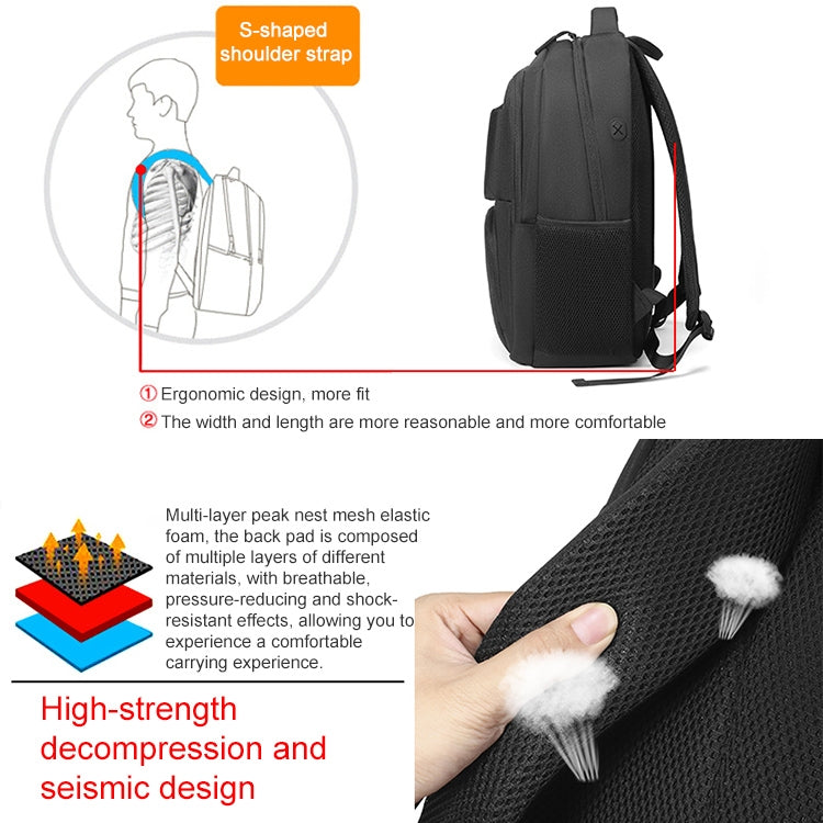 Sac à dos gaming multifonction pour PC Oxford robuste