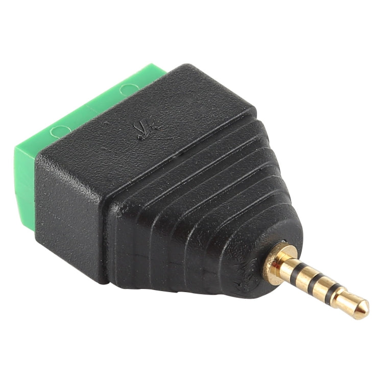 Stereo Audio Connector, 2.5mm 4-Pole 4-Pin Male Plug, Terminal Block, 2.5mm Male (4 Pin)
