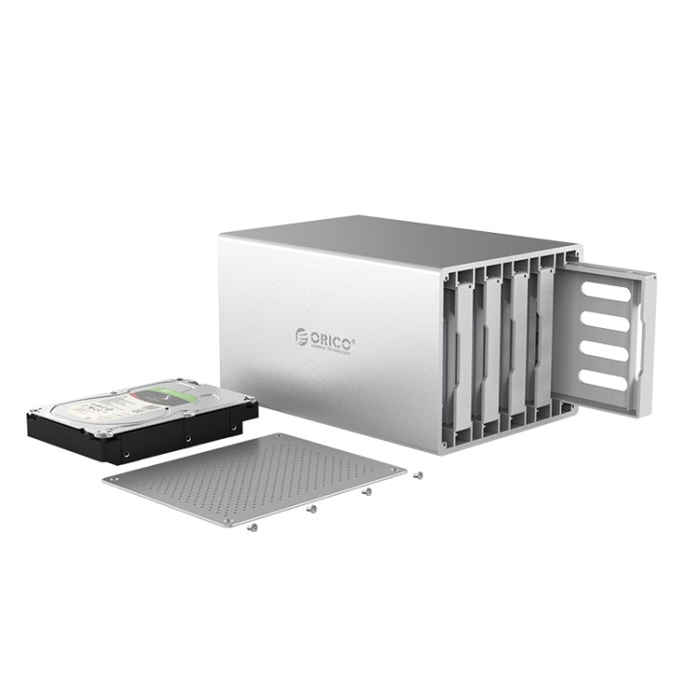 ORICO Honeycomb Series WS500RU3 SATA 3.5 Inch 50TB USB 3.0 5-Bay Aluminum Alloy HDD/SSD Enclosure with RAID, USB 3.0 5 Bays with RAID