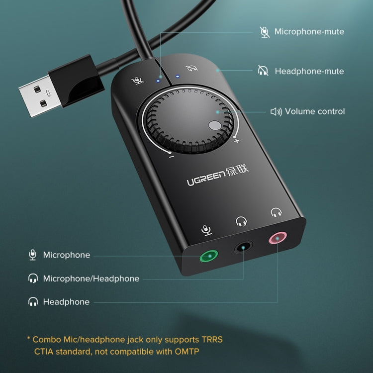 UGREEN CM109 External Sound Card for PC - 3x 3.5mm Ports