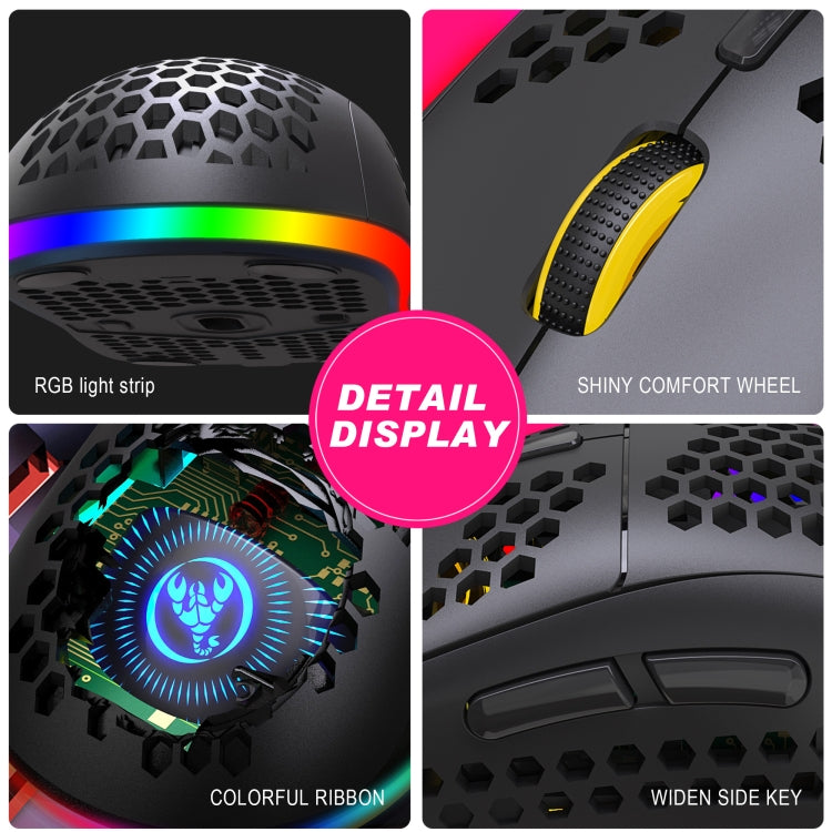Souris gaming sans fil HXSJ T90 RGB - Performance optimale