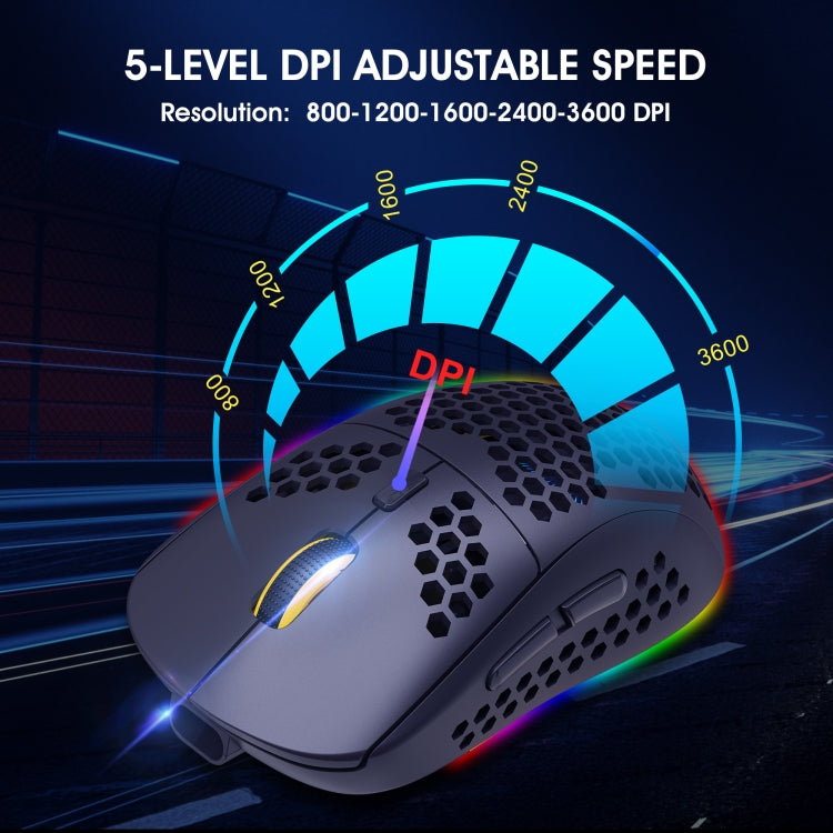 Souris gaming sans fil HXSJ T90 RGB - Performance optimale