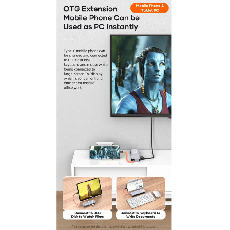 Station d'accueil gaming ROCK TR06 6 en 1 Type-C USB-C