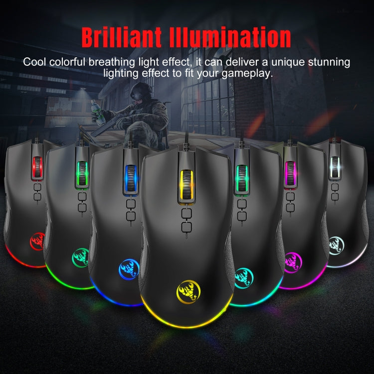 Souris Gaming HXSJ A883 RGB 6400DPI Filaire Professionnelle