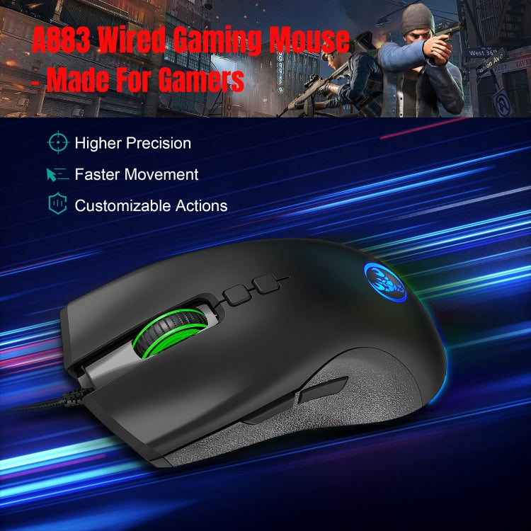 Souris Gaming HXSJ A883 RGB 6400DPI Filaire Professionnelle