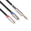 Câble audio bifurqué 6,35 mm vers double RCA pour gaming