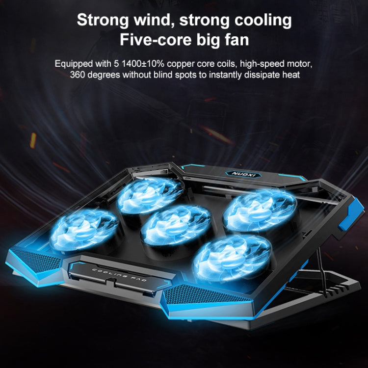 Gaming laptop cooling pad with 5