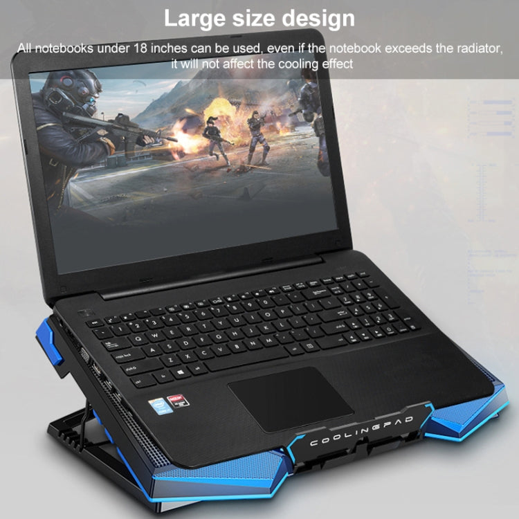 Gaming laptop cooling pad with 5