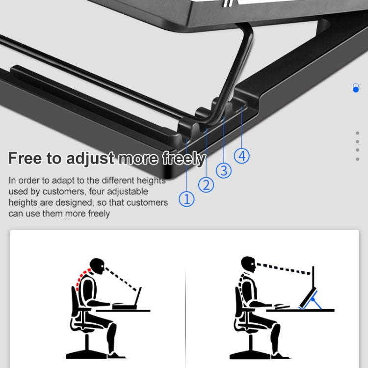 T10 Adjustable Aluminium Laptop Stand Cooler