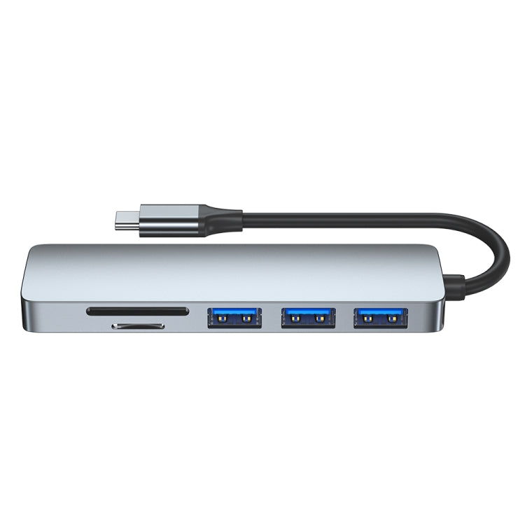 Adaptateur HUB 6-en-1 USB-C/Type-C vers station d'accueil USB, 6 in 1