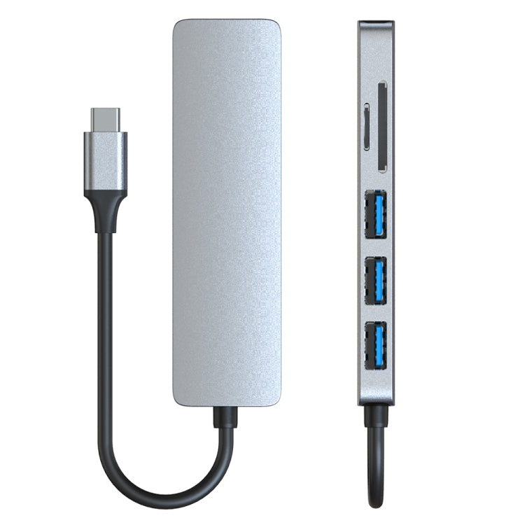 Adaptateur HUB 6-en-1 USB-C/Type-C vers station d'accueil USB, 6 in 1