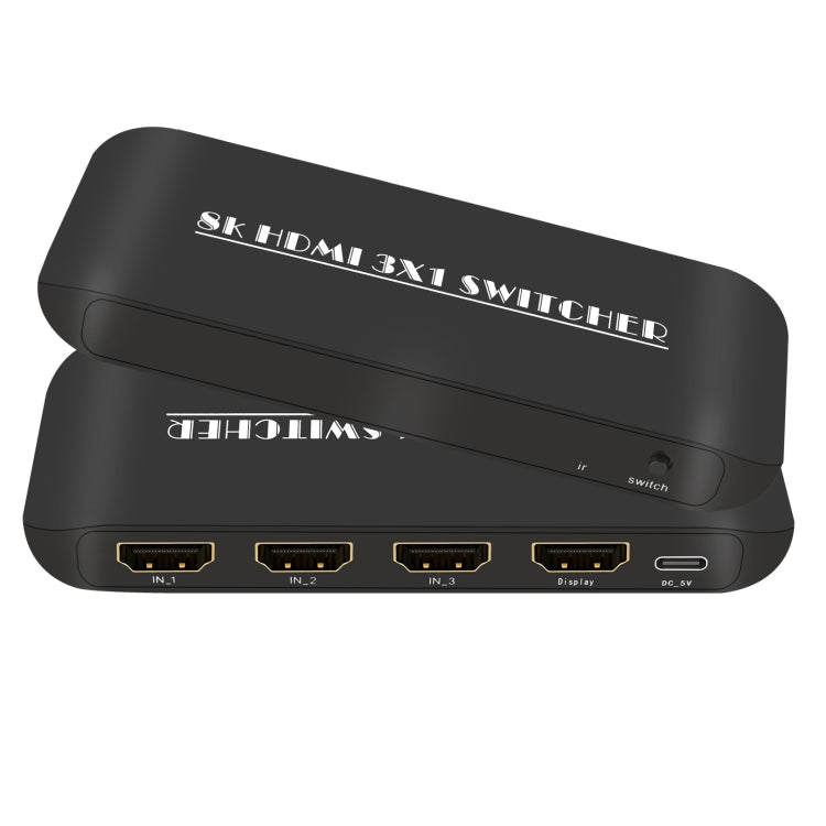 NK-H31 8K 3-in-1 HDMI Output Switcher for Xbox PS4 PS5 Roku UHD TV Monitor Projector, NK-H31