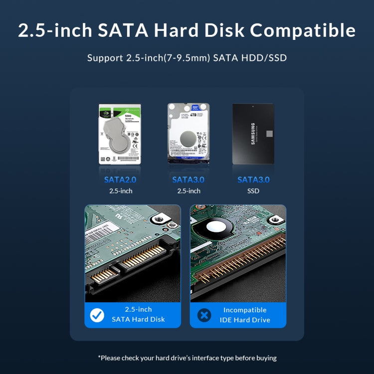 Boîtier de disque dur USB-C 2,5" ORICO pour PC Gaming