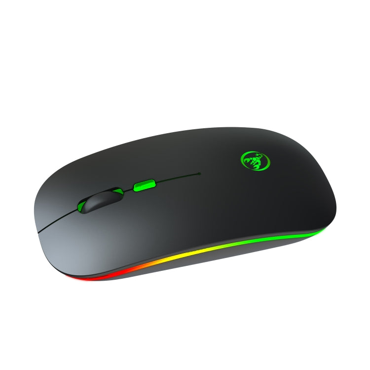 HXSJ T18 2.4GHZ 1600dpi Dual Mode Luminous USB + Bluetooth 5.1 Rechargeable Wireless Mouse