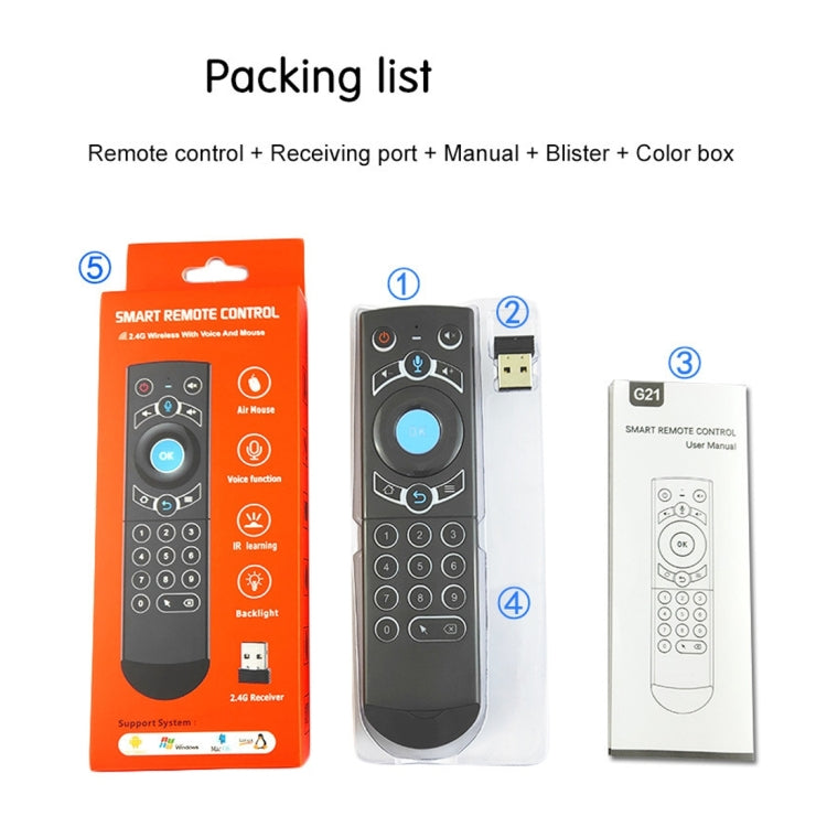 Fly Air Mouse G21 sans fil avec rétroéclairage LED pour PC