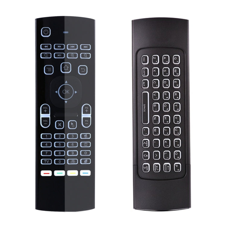MX3 2.4GHz Fly Air Mouse Wireless Keyboard LED Backlight Remote Control with Gyroscope for Android TV Box/PC
