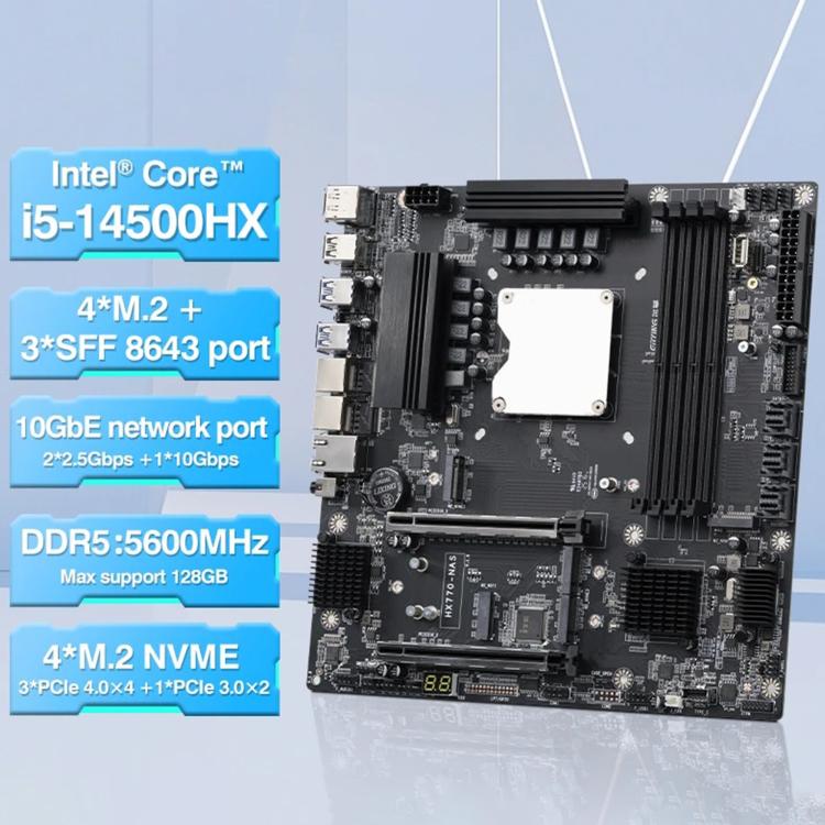 ERYING HX770 NAS Motherboard with Integrated i5 Processor