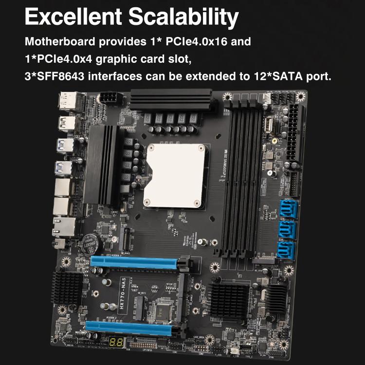 ERYING HX770 NAS Motherboard with Integrated i5 Processor
