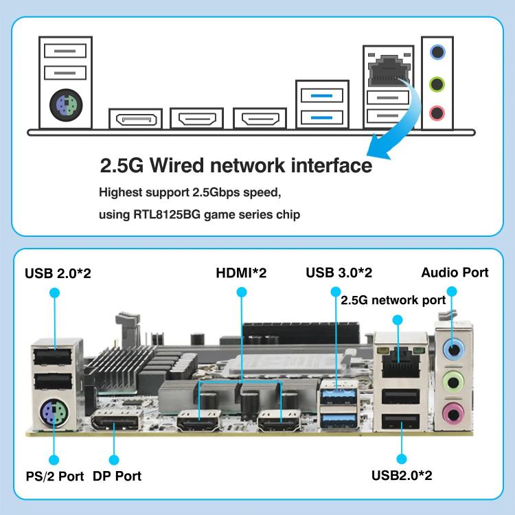 B760M Gaming M-ATX DDR4 Motherboard for DIY PC