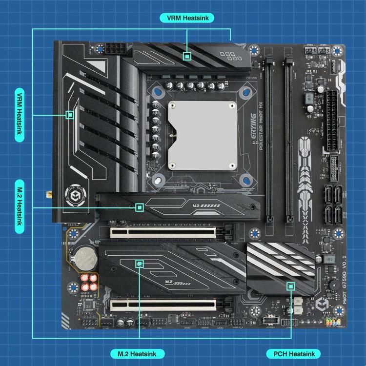 Carte mère ATX ERYING avec processeur i9-14900HX pour gaming