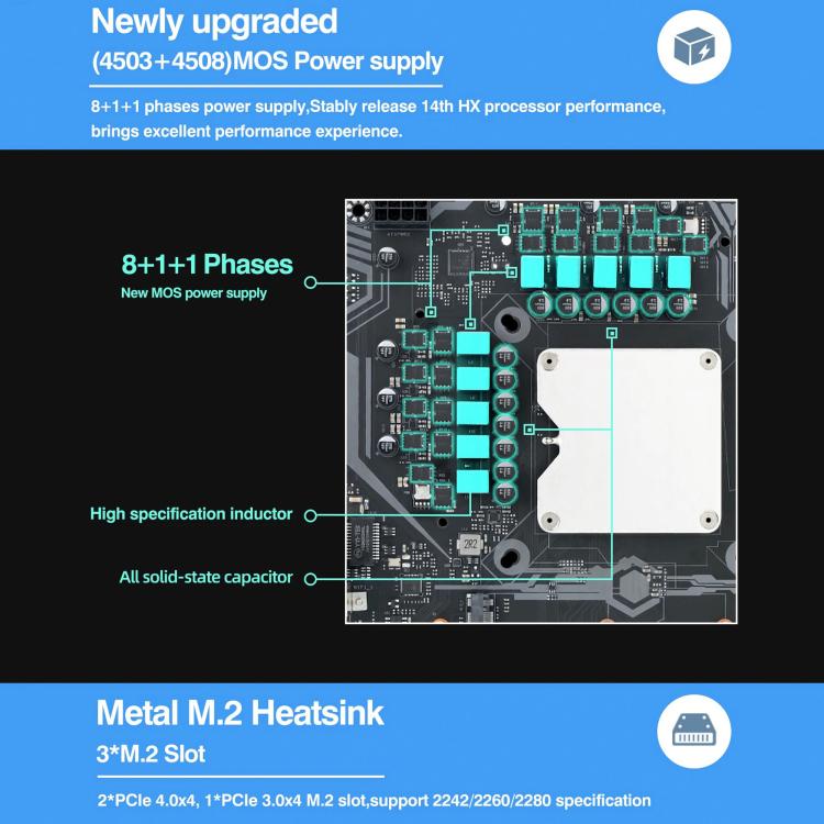 Carte mère ATX ERYING avec processeur i9-14900HX pour gaming