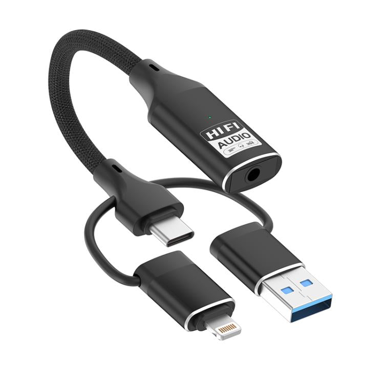 3-in-1 External Sound Card for PC - Optimal Connectivity
