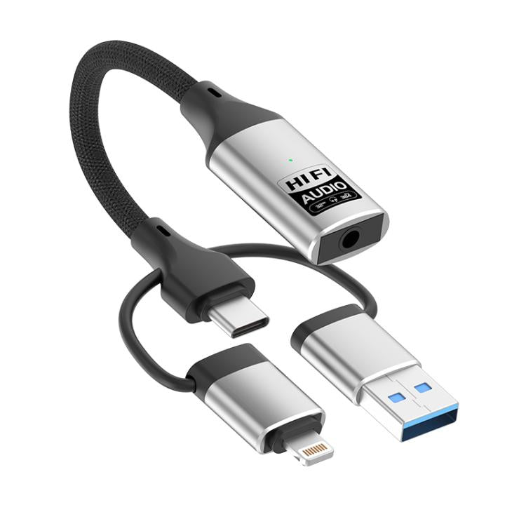 3-in-1 External Sound Card for PC - Optimal Connectivity
