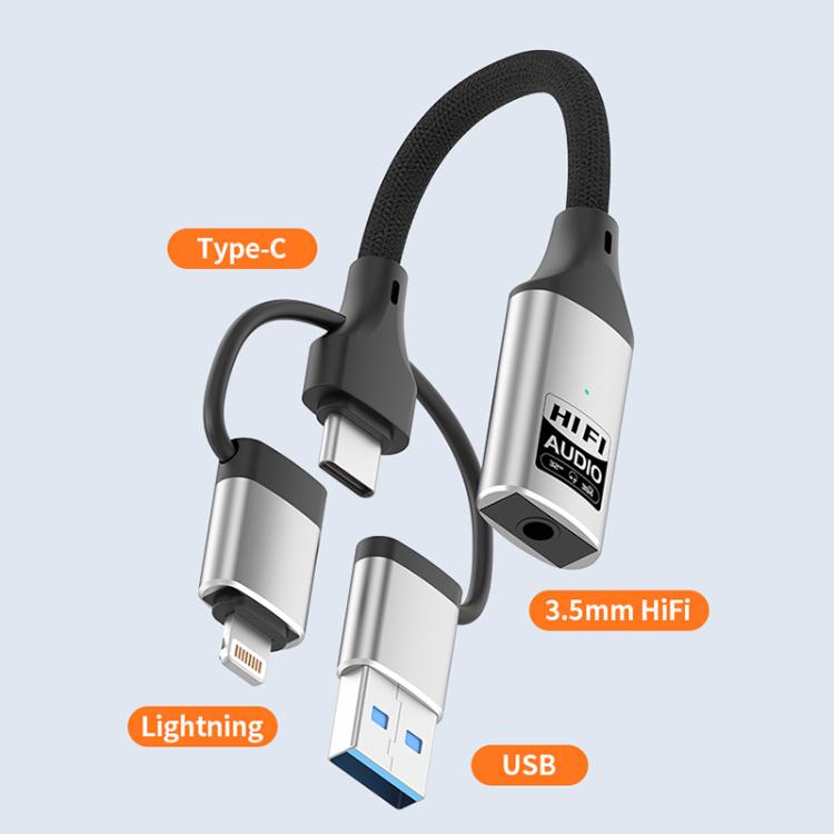 3-in-1 External Sound Card for PC - Optimal Connectivity
