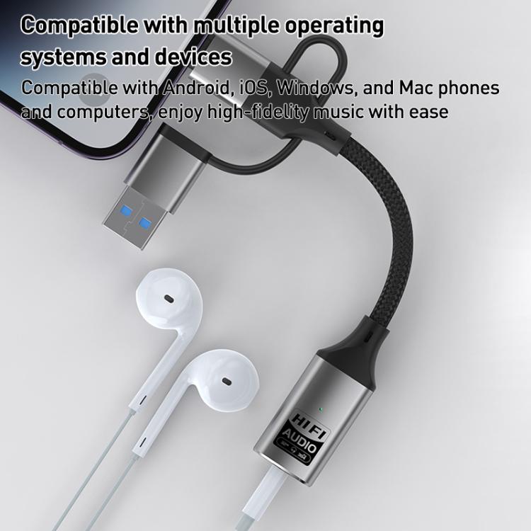 3-in-1 External Sound Card for PC - Optimal Connectivity