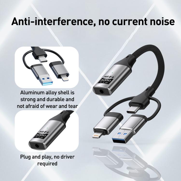 3-in-1 External Sound Card for PC - Optimal Connectivity