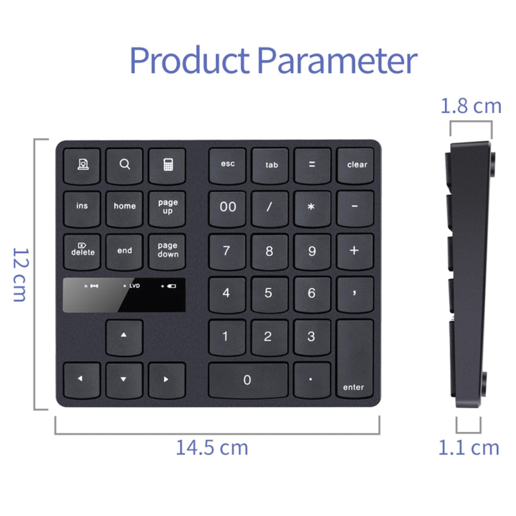 Clavier Numérique Sans Fil Ultra-Mince pour PC Gaming