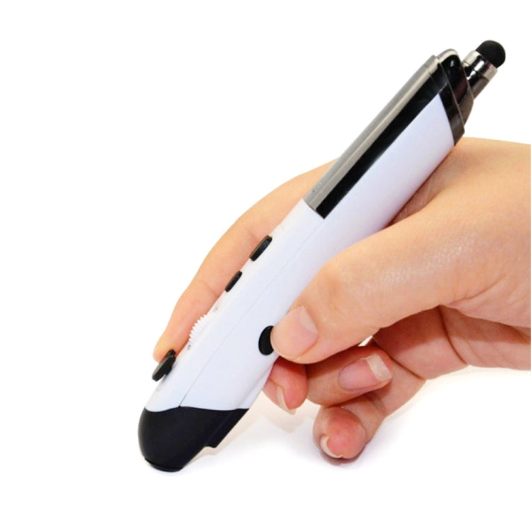 PR-08 Souris intelligente sans fil portable innovante de style stylo 2,4 G, compatible avec Windows 8/7/Vista/XP/2000/Android/Linux/Mac OS., Distance effective : 10 m, PR-08 (White)