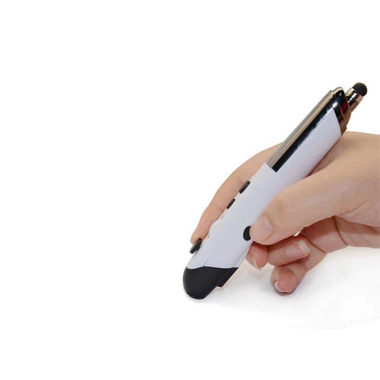 PR-08 Souris intelligente sans fil portable innovante de style stylo 2,4 G, compatible avec Windows 8/7/Vista/XP/2000/Android/Linux/Mac OS., Distance effective : 10 m, PR-08 (White)