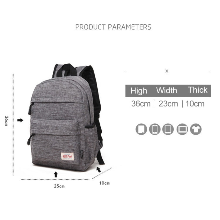 Sac à dos universel multifonction en toile pour ordinateur portable, sac à dos pour étudiants de 13 à 15 pouces, taille: 36x25x10cm