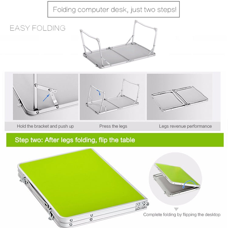 Adjustable Plastic Laptop Mat, Foldable Stand, Reading Desk, Bed Tray, Plastic Mat (Sapphire Blue)
