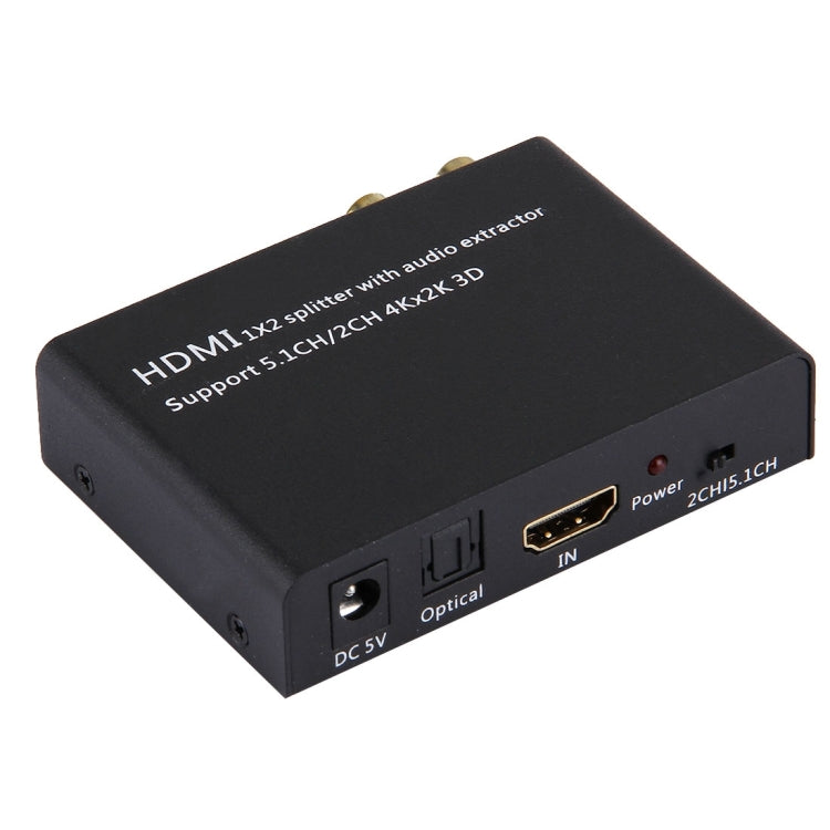 Répartiteur HDMI 1x2 4K avec extracteur audio pour gaming