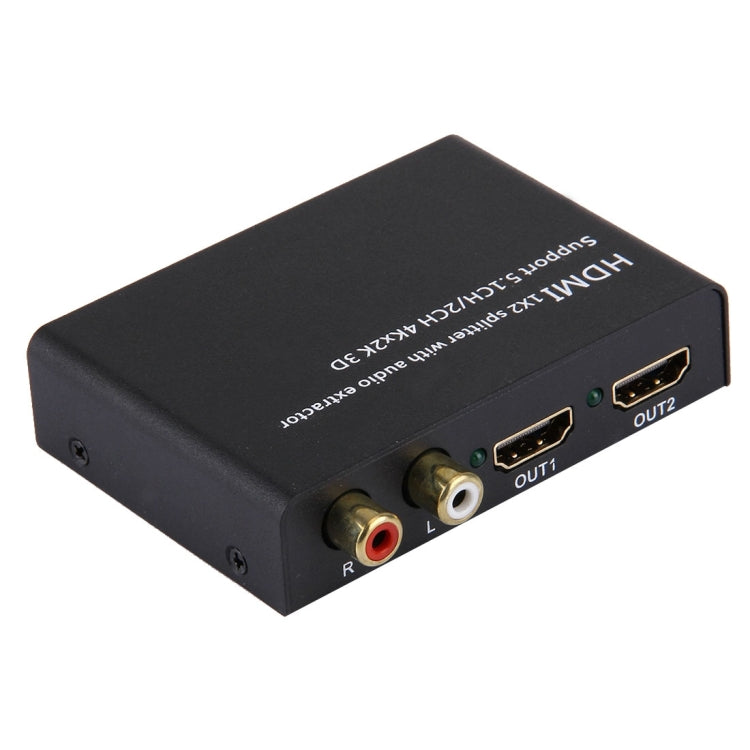 Répartiteur HDMI 1x2 4K avec extracteur audio pour gaming