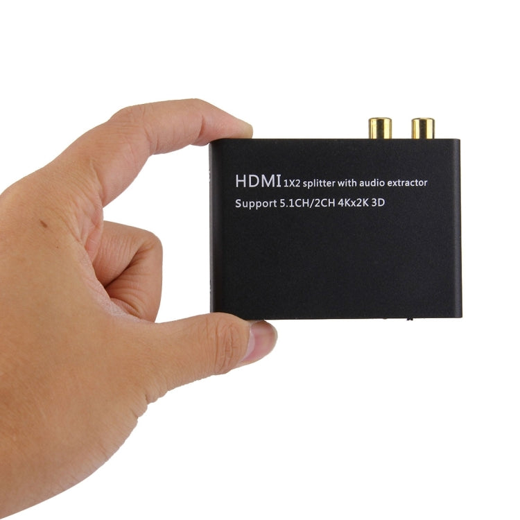Répartiteur HDMI 1x2 4K avec extracteur audio pour gaming
