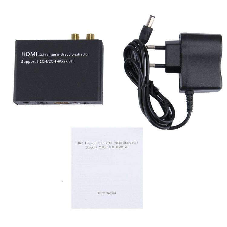Répartiteur HDMI 1x2 4K avec extracteur audio pour gaming