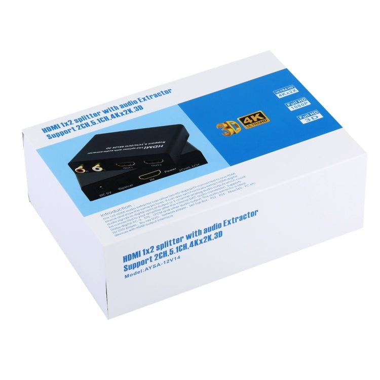 Répartiteur HDMI 1x2 4K avec extracteur audio pour gaming