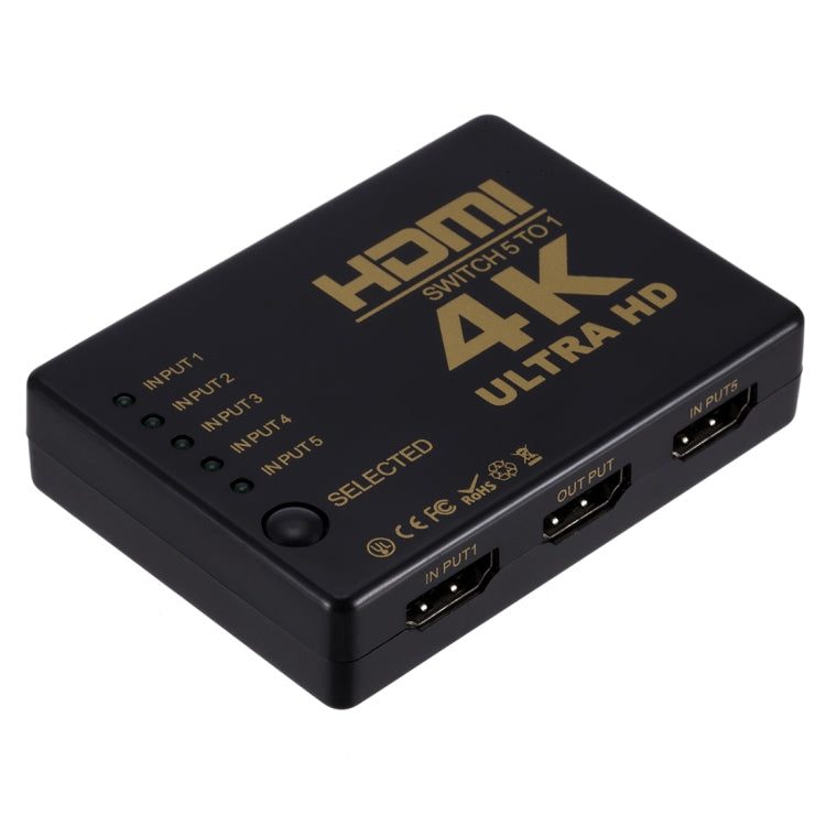 Commutateur HDMI 4K ZMT-968885 avec télécommande, 5 entrées